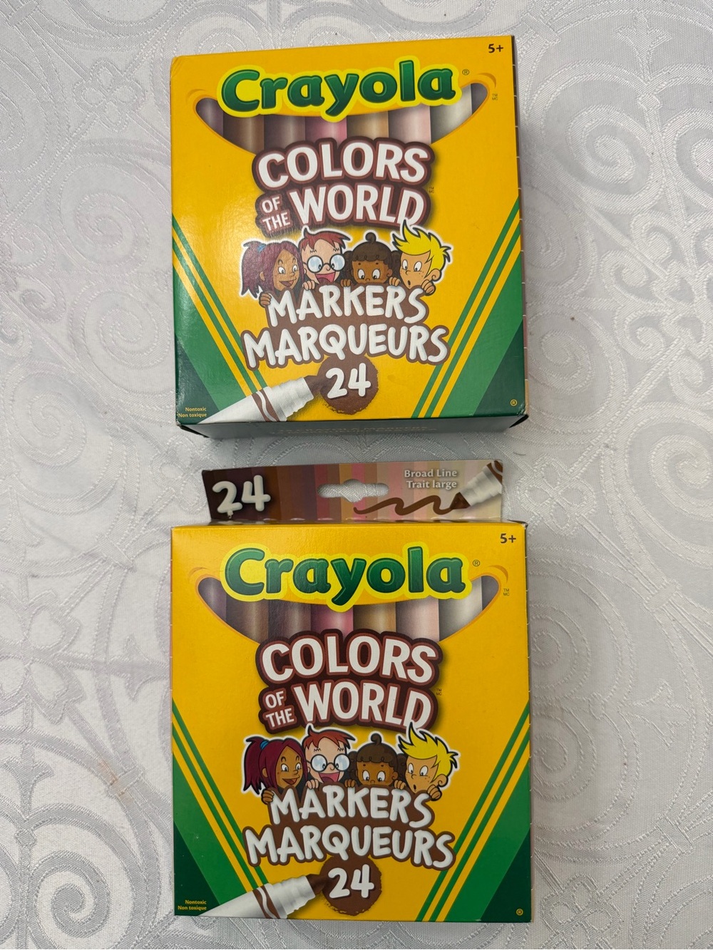 Crayola Colors of the World Markers - Yellow Box (24 Pack) x 2